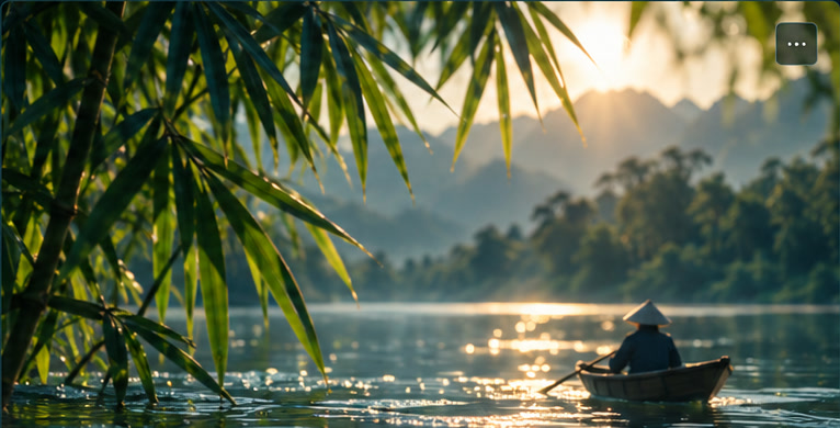 Cinematic river landscape